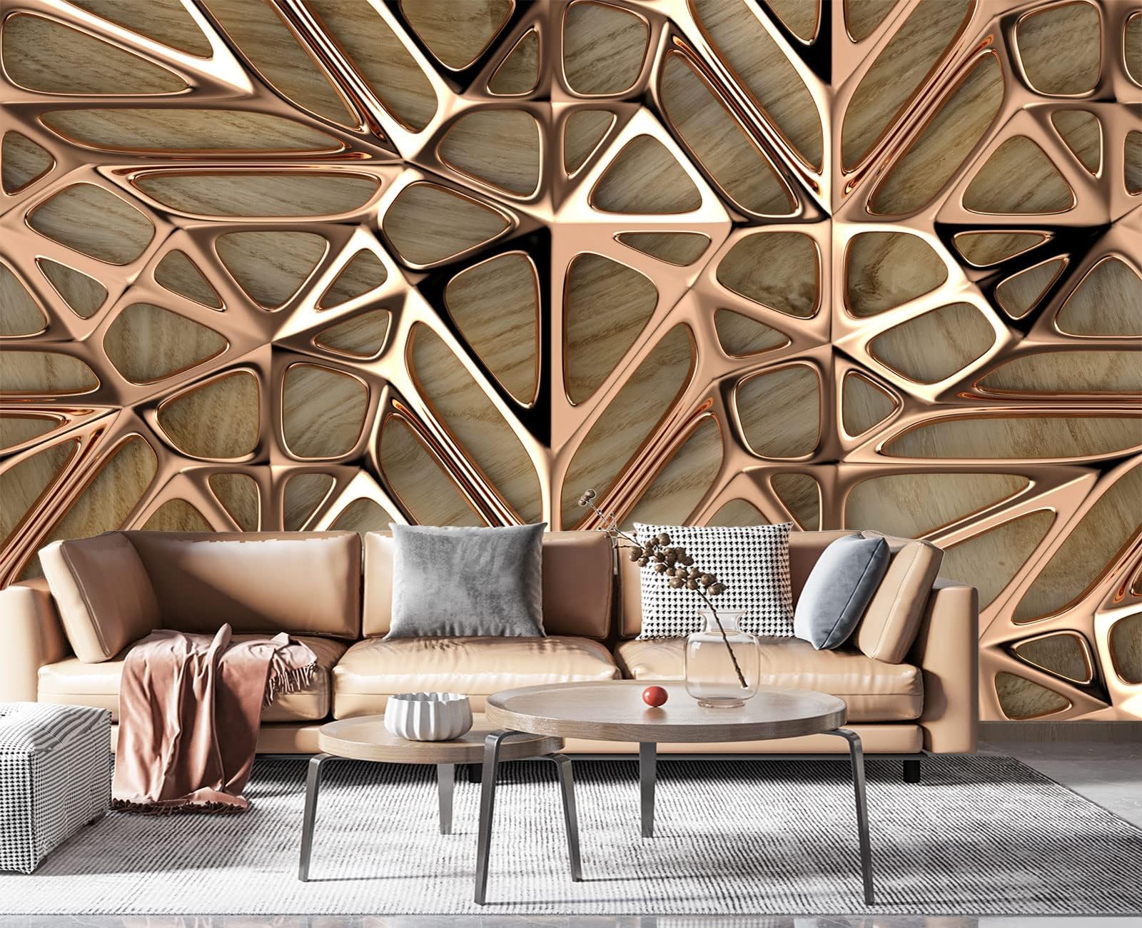 Santos New Painting modern abstract wallpaper installation Charlotte NC